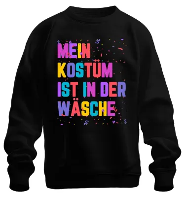 Produktbild von Karneval Fasching Kostüm in der Wäsche Lustig Geschenk Sweatshirt Pullover, Schwarz, XXL