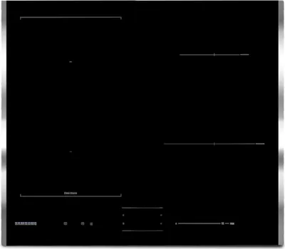Produktbild von Samsung Autarkes Induktionskochfeld 60 cm, Glaskeramik, Schwarz, Schwarz, Integriert, 60 cm, Zonen-Induktionskochfeld, Glaskeramik, 2 Zone(n)