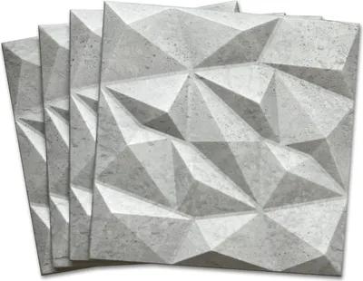Produktbild von DECCART | 3D Wandpaneele | Beton | Dekorative Deckenpaneele aus Polystyrol | 50cm x 50cm | 0,25m² |