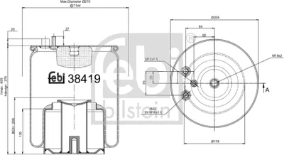 Produktbild von Federbalg, Luftfederung FEBI 38419