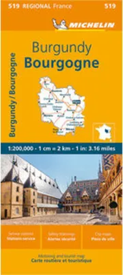 Image de Michelin Bourgogne : Carte routière et touristique 1:200.000 (MICHELIN Cartes régionales)