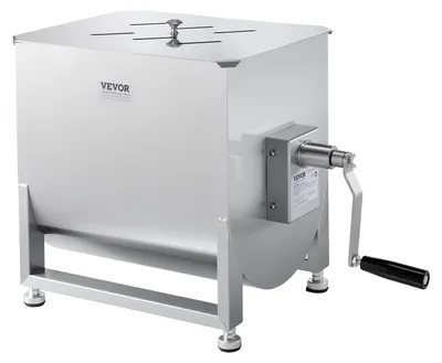 Produktbild von VEVOR Handbetriebs Fleischmischer, 80L Festtank Fleischverarbeitungsgerät (Maximale Mischung 80LBS für Fleisch), Edelstahl Fleischmischer, Wurstmischmaschine mit Deckel, Handgetriebe, Hackfleisch Handmischer, 40 L