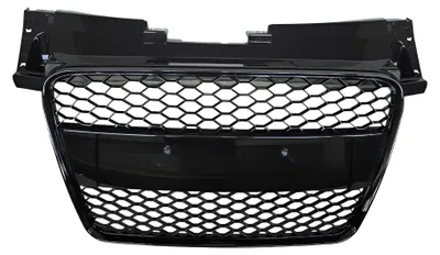 Kühlergrill Waben Gitter SCHWARZ GLANZ für Audi TT 8J ab 2006-2010 Vorfacelift – Produktansicht
