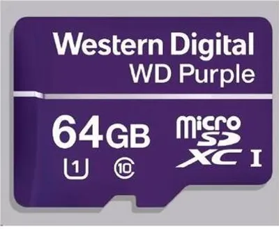 Obrázok produktu pre Western Digital WD Purple SC QD101, 64 GB, MicroSDXC, Trieda 10, Class 1 (U1), Purpurová