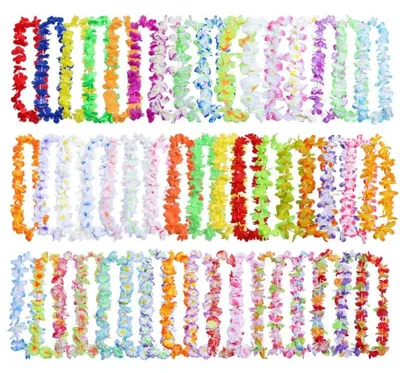 Immagine prodotto di Set di 100 collane di fiori hawaiani per feste