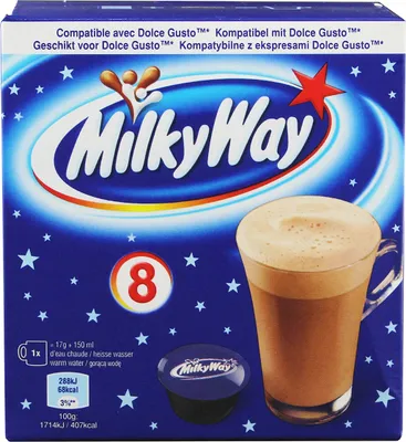 Produktbild von Milky Way Hot Chocolate Pods 8 x 17g mit Dolce Gusto kompatibel 136g