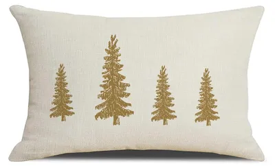 Immagine prodotto di Cuscino decorativo natalizio, 30x50 cm, in lino, con motivo natalizio