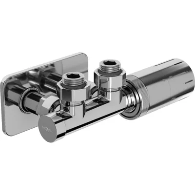 Zdjęcie produktu dla Mexen G05 zestaw termostatyczny kątowy z maskownicą S, Duplex, DN50, chrom - W907-958-910-01