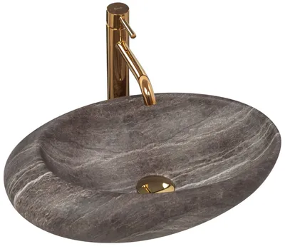 Produktbild von Rea Aufsatzwaschbecken Roxy A Stone D. Oval Grey