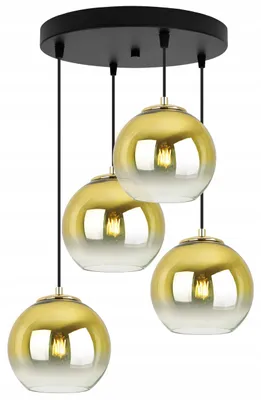 Obrázek produktu pro Závěsná lampa Stropní svítidlo Zlatý stínidlo 15 cm