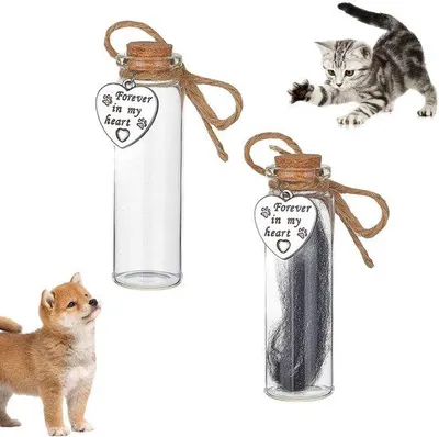 Produktbild von Glas- Herzformige Erinnerungsdose - 2 Stück - Transparent - Miniatur - 7 x 2,2 cm