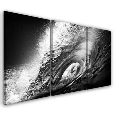 Zdjęcie produktu dla Obraz tryptyk na płótnie, Zielony Natura 90x60 cm Feeby szary obraz na ścianę gotowy do powieszenia