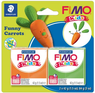 Produktbild von FIMO kids Modellier-Set "Funny Carrots" ofenhärtend