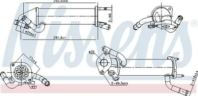 Produktbild von NISSENS 989449 AGR Kühler für FORD Transit Mk6 Kasten (V347, V348, FA) Abgasrückführung