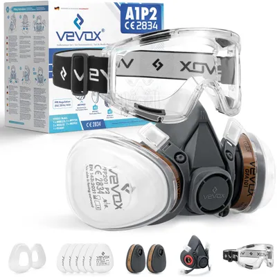 Produktbild von VEVOX® Atemschutzmaske - A1P2 Filter - Gasmaske - Staubmaske - Lackiermaske