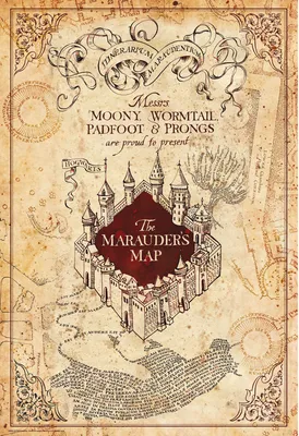 Produktbild von Harry Potter - Marauders Map - Film Kino Movie Poster - 61x91,5 cm
