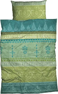 Produktbild von Casatex Bettwäsche Indi" grün-türkis 1x 155x220 cm + 1x 80x80 cm"