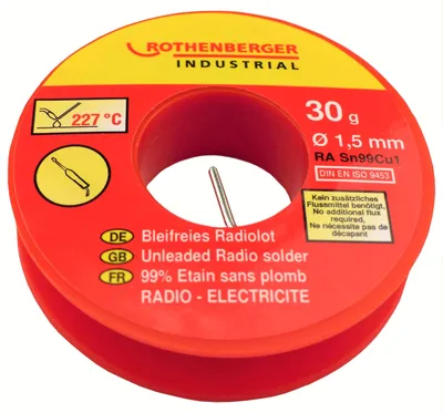 Productafbeelding van ROTHENBERGER Industrieel loodvrij soldeer, 30 gram - 1000002350