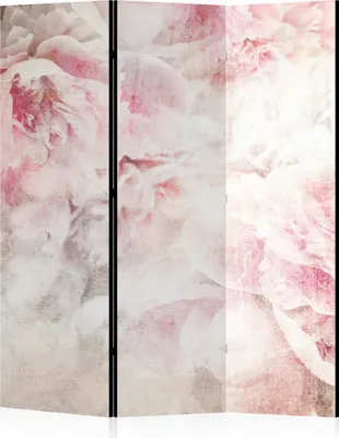 Produktbild von LUMASOUL Paravent doppelseitiger, Paravent Raumteiler Innen, Motiv Blumen, 135x172 cm