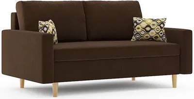 Produktbild von Sofa mit Schlaffunktion Schlafsofa mit Bettkasten ETNA 150x90cm Braun