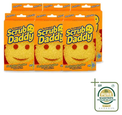 Produktbild von 6 x Scrub Daddy Reinigungsschwamm - Texturändernd - Vorratspackung - 6 Stücke