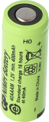 Produktbild von Akku NiMH 2/3AAA Flat Top 1,2 Volt mit 400mA ohne Kopf 29x10mm