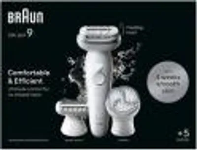 Obrázok produktu pre Braun Epilatore Elettrico Silk-épil 9 Wet & Dry 9-061 Bianco/Argento Braun