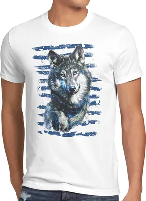 Produktbild von style3 Einsamer Wolf Herren T-Shirt rudel wald wildnis forst