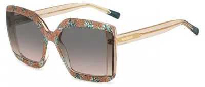 Zdjęcie produktu dla Missoni MIS 0186/S wzór różowo-zielony 62/17/145 damskie okulary przeciwsłoneczne