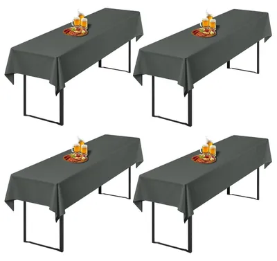 Produktbild von Biertisch-Tischdecken 4 Stück Anthrazit 250x100 cm Polyester