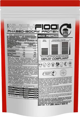 Image de Isolat de protéine Whey F 100 en poudre, sachet de 500g VANILLE