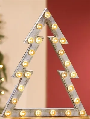 Produktbild von GILDE Deko Tannenbaum mit 25 LED´s, natur, weiß gewischt, 38 cm