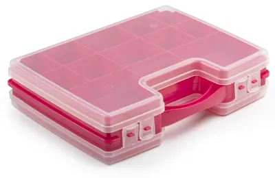Produktbild von Plasticforte Aufbewahrungsbox - rosa - Kunststoff - 28 x 21 cm - Aufbewahrungsbox/Sortierbox