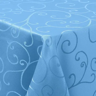 Productafbeelding van Tafelkleed, afwasbaar, jacquard, rechthoekig, 140x240 cm, blauw