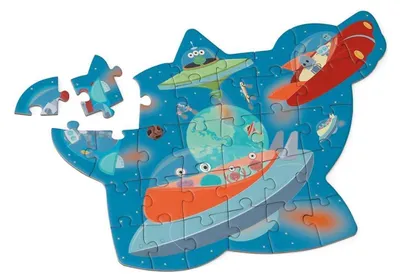 Produktbild von SCRATCH Konturpuzzle – Weltraum
