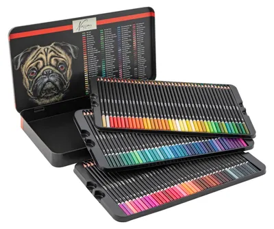 Obrázok produktu pre Nassau Fine Art Professional 120 farebných ceruziek pre deti a dospelých | Súprava na kreslenie | Sýte a živé farby