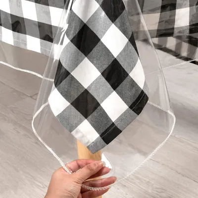 Imagen del producto de Mantel transparente, impermeable, de PVC, 152x259 cm