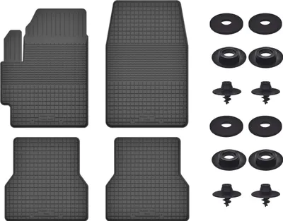 Produktbild von Gummimatten Mit Stoppern Für: Mitsubishi Colt Vi Z30 (2004-2008) Schwarz Set