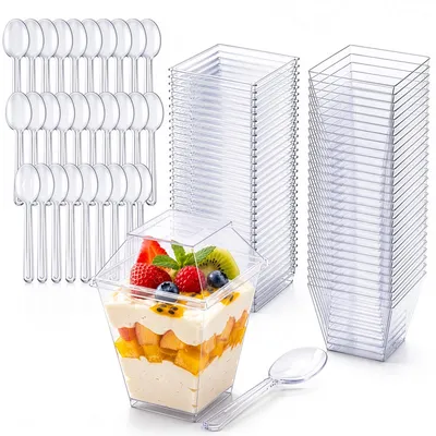 Produktbild von Dessertschalen mit Deckel und Löffel, 30-teilig, 240ml