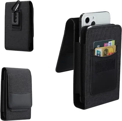 Produktbild von Gürteltasche für Mobiltelefon, doppelte Gürtelschlaufe, schwarz, für Wandern