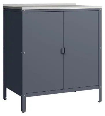 Produktbild von Outdoor Schrank 'Bolognano' 92x80x50 cm Dunkelgrau, matt