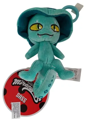 Produktbild von Miraculous Kwami Sass Schlange Plüschtier 12,7 cm mit Clip