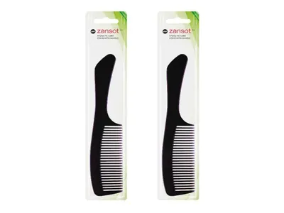 Obrázek produktu pro Zansot 2 × hřeben s rukojetí 18,5 cm, černý, vyrobeno v Řecku