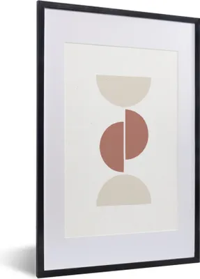 Produktbild von MuchoWow® Gerahmtes Poster Pastell - Minimalismus - Gestaltung 40x60 cm - Poster mit Schwarzem Bilderrahmen Wandposter Rahmen Foto Bilder - Poster in Rahmen