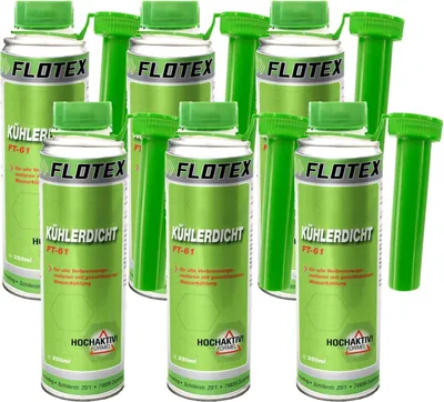Produktbild von Flotex Kühlerdicht 6 x 250ml Kühlerdichtmittel Additiv Dichtmittel Kühlkreislauf
