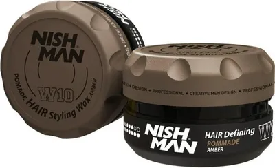Produktbild von Nishman | Haarwachs W10 - 100 ml - Amber - starkes Halten - glänzendes Finish - duftend