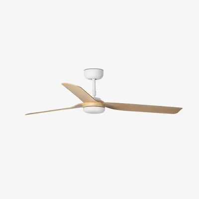 Image de Ventilateur de plafond à basse consommation avec télécommande Punt Blanc / Érable