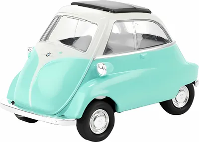 Produktbild von BMW Isetta 1955 Modellauto 9cm Metall Modell Auto Spielzeugauto WELLY Spielzeug Kinder Geschenk 78 (Türkis)