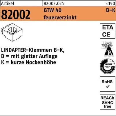 Produktbild von Klemmen R 82002 GTW 40 KM 20 / 7,0 feuerverzinkt