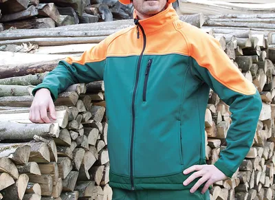 Produktbild von Softshelljacke FORST grün/orange Gr.  M